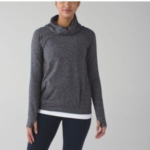 Lululemon Make a Move Gray Rulu Cowl Neck Sweater